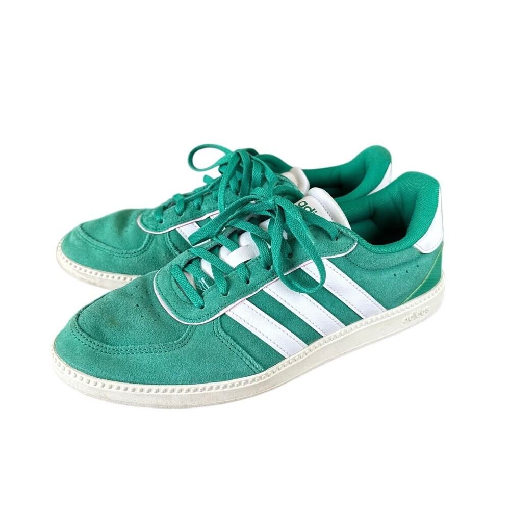 Adidas Women's Breaknet Sleek Court Green Cloud White Sneakers Size 8.5